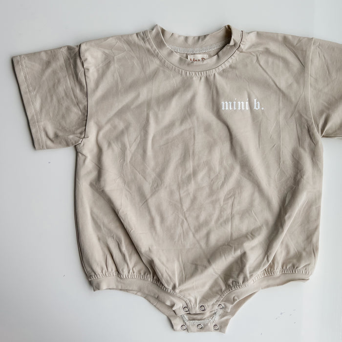 MINI B TSHIRT ROMPER - SAND