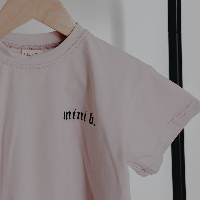 MINI B TSHIRT ROMPER - DUSTY PINK